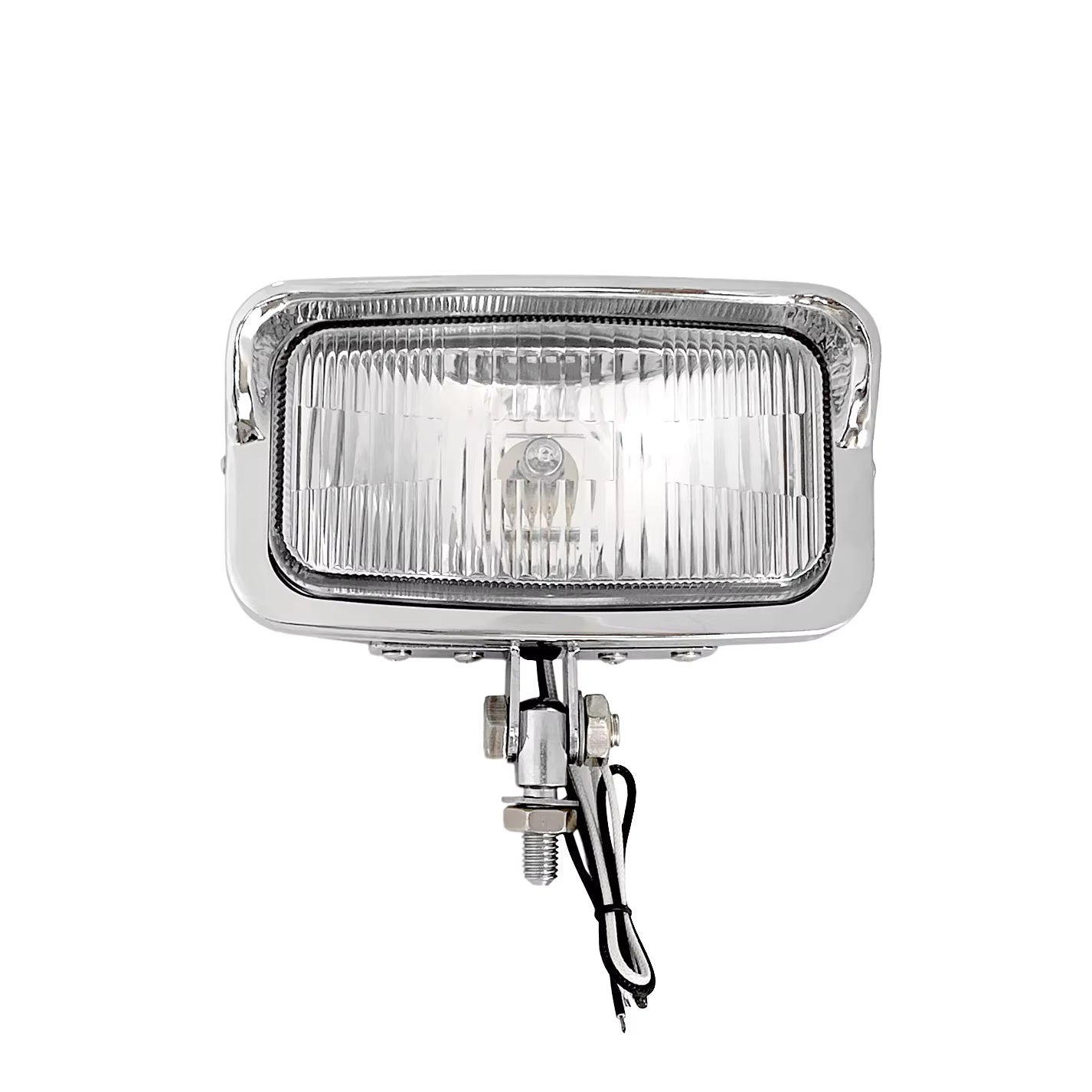 Rectangle Chopper Spotlight Chrome/Clear lens