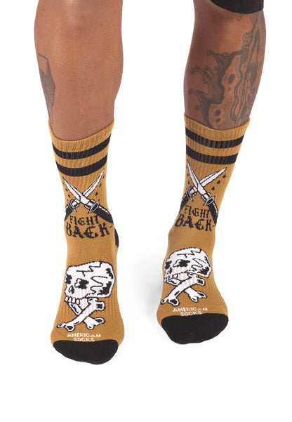American socks Mid High Fight socks back/brown