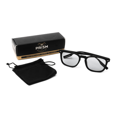 Prism Supply Daybreaker Riding Glasses - Transition Lenses - Black Frame