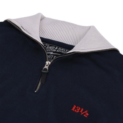 13 1/2 Outlaw half-zip sweater Navy/White
