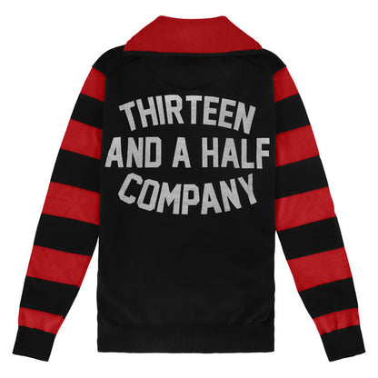 13 1/2 Outlaw half-zip sweater black/red