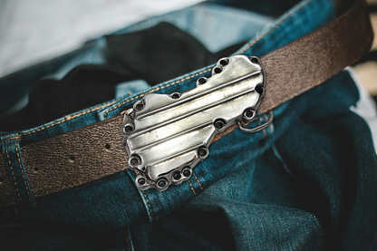 V-TWIN PANHEAD CAM COVER STYLE BELT BUCKLE